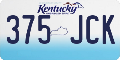 KY license plate 375JCK