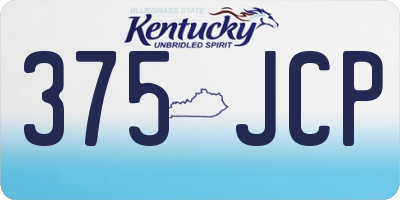 KY license plate 375JCP