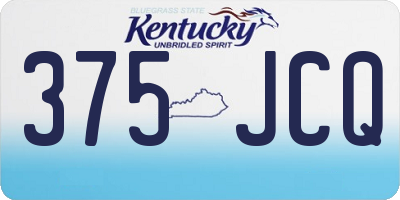 KY license plate 375JCQ