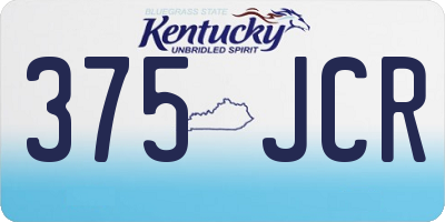 KY license plate 375JCR