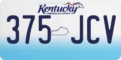 KY license plate 375JCV