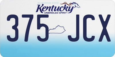 KY license plate 375JCX
