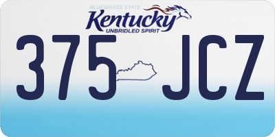KY license plate 375JCZ