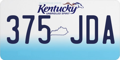 KY license plate 375JDA