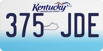 KY license plate 375JDE