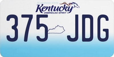 KY license plate 375JDG