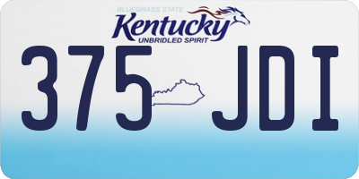 KY license plate 375JDI
