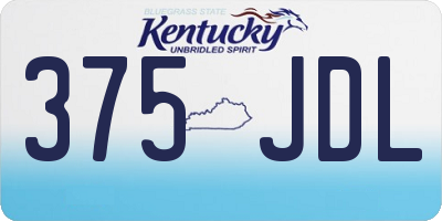 KY license plate 375JDL