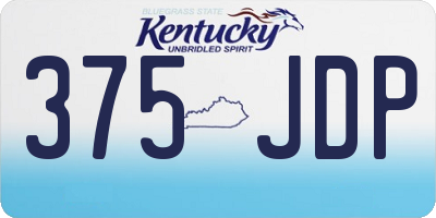KY license plate 375JDP