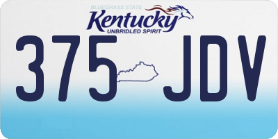 KY license plate 375JDV