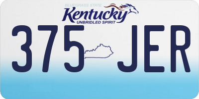 KY license plate 375JER