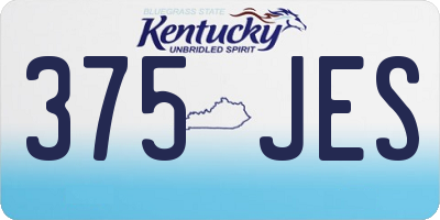 KY license plate 375JES