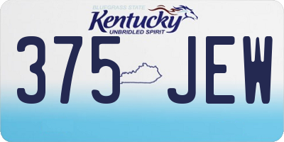 KY license plate 375JEW