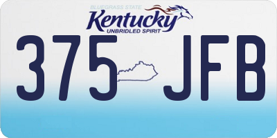 KY license plate 375JFB
