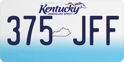 KY license plate 375JFF