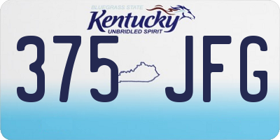KY license plate 375JFG