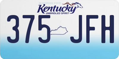 KY license plate 375JFH