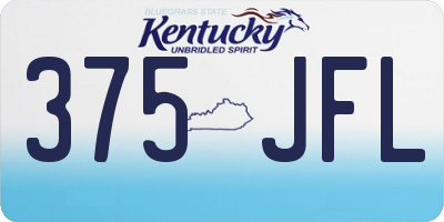 KY license plate 375JFL