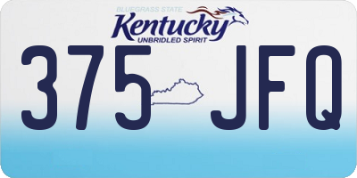 KY license plate 375JFQ