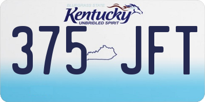 KY license plate 375JFT