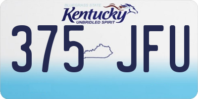 KY license plate 375JFU
