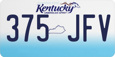 KY license plate 375JFV
