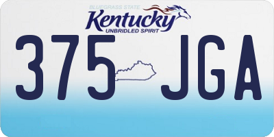 KY license plate 375JGA