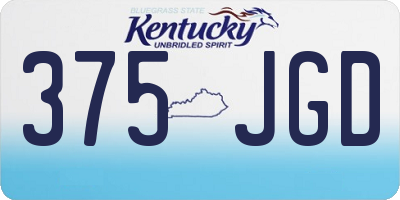 KY license plate 375JGD