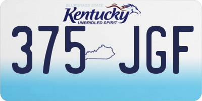 KY license plate 375JGF