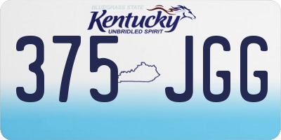KY license plate 375JGG