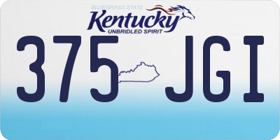 KY license plate 375JGI