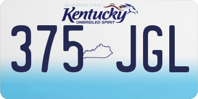 KY license plate 375JGL