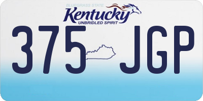 KY license plate 375JGP