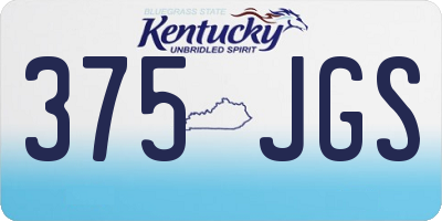KY license plate 375JGS