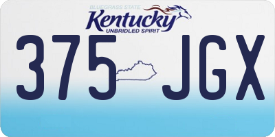 KY license plate 375JGX