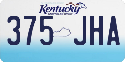 KY license plate 375JHA