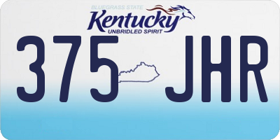 KY license plate 375JHR