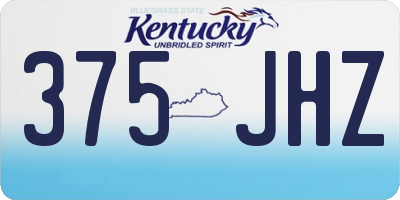 KY license plate 375JHZ