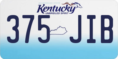 KY license plate 375JIB