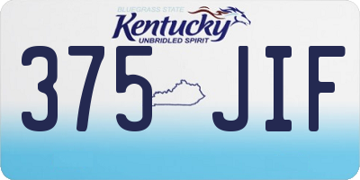 KY license plate 375JIF