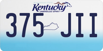 KY license plate 375JII