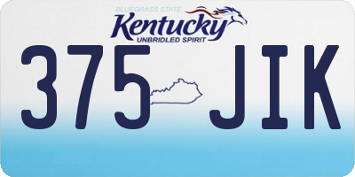 KY license plate 375JIK