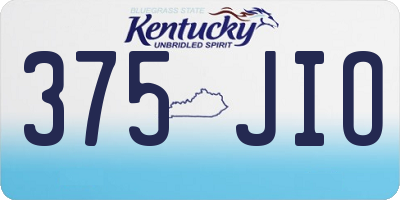 KY license plate 375JIO