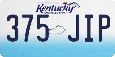 KY license plate 375JIP