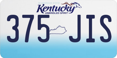 KY license plate 375JIS