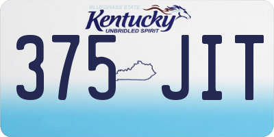 KY license plate 375JIT