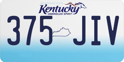 KY license plate 375JIV