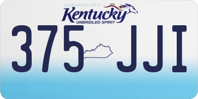 KY license plate 375JJI