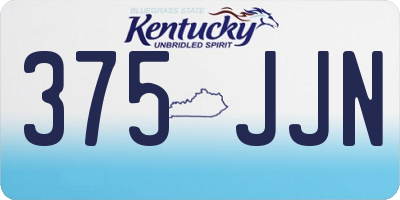 KY license plate 375JJN