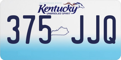 KY license plate 375JJQ